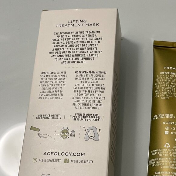 Aceology BNIB Peptides Adenosine Bitter Orange Brighten Lifting Treatment Mask - Picture 5 of 8